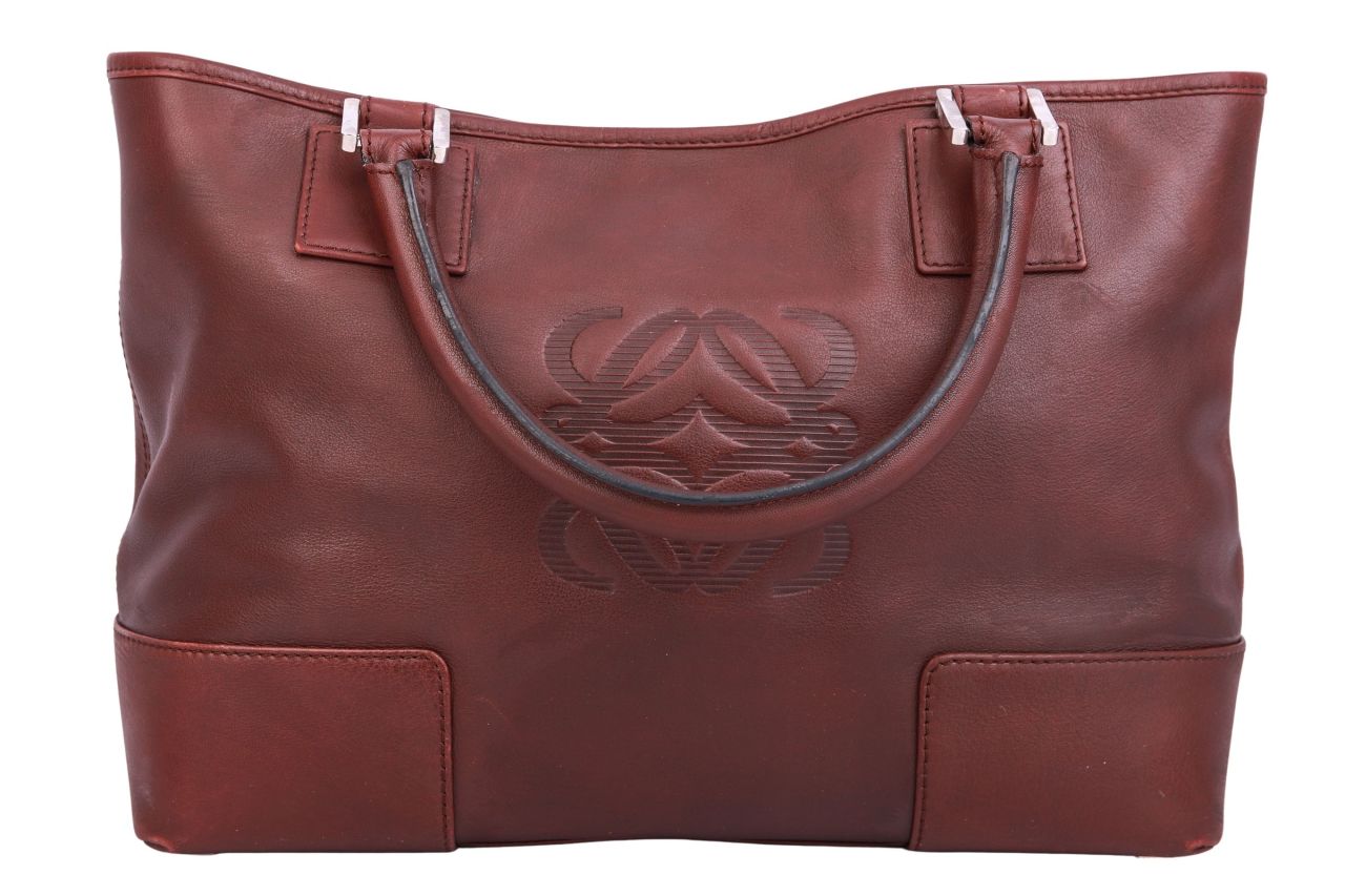 Loewe Amazona Shopper Leder Bordeaux