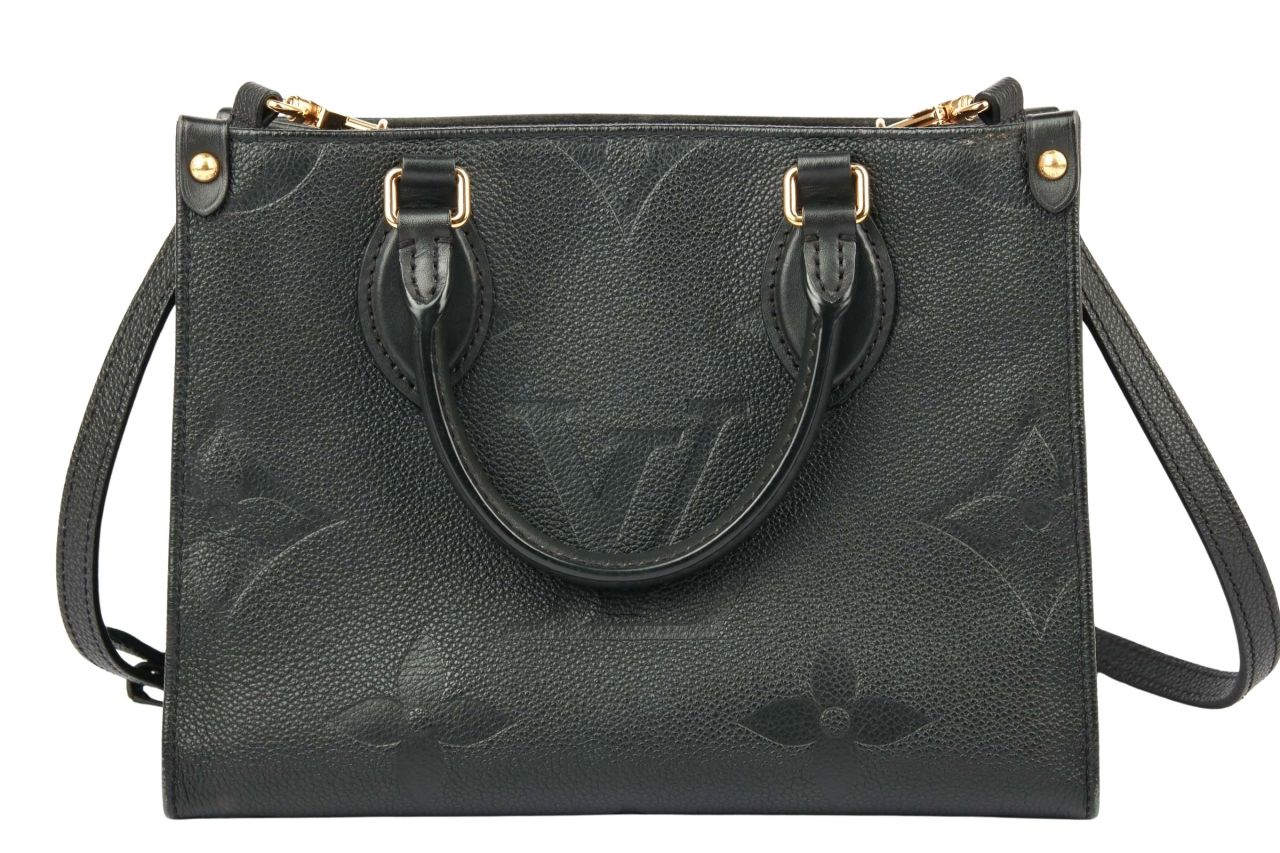 Louis Vuitton Onthego PM Tote Monogram Empreinte Leder Schwarz