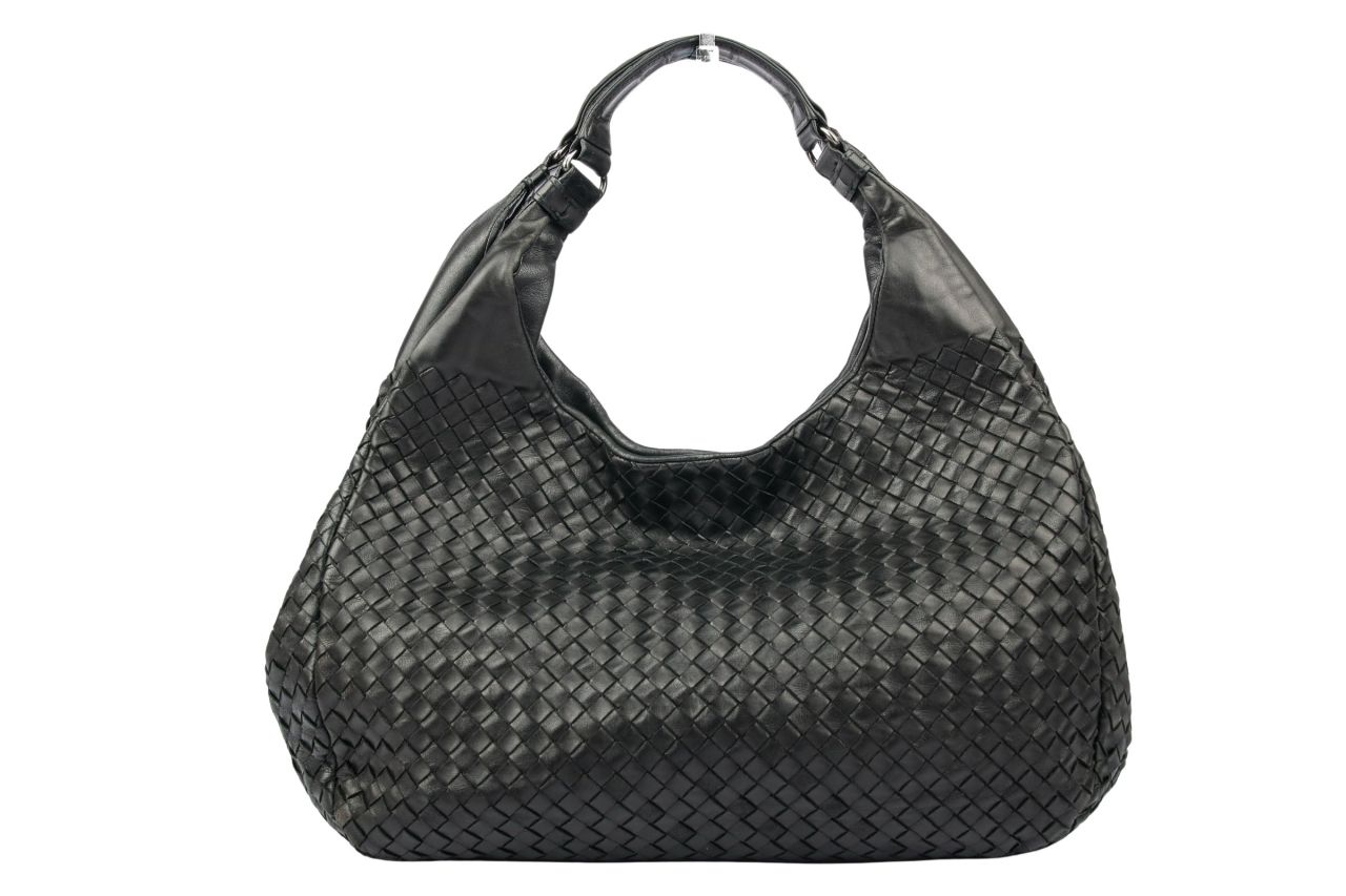 Bottega Veneta Intrecciato Schultertasche Schwarz