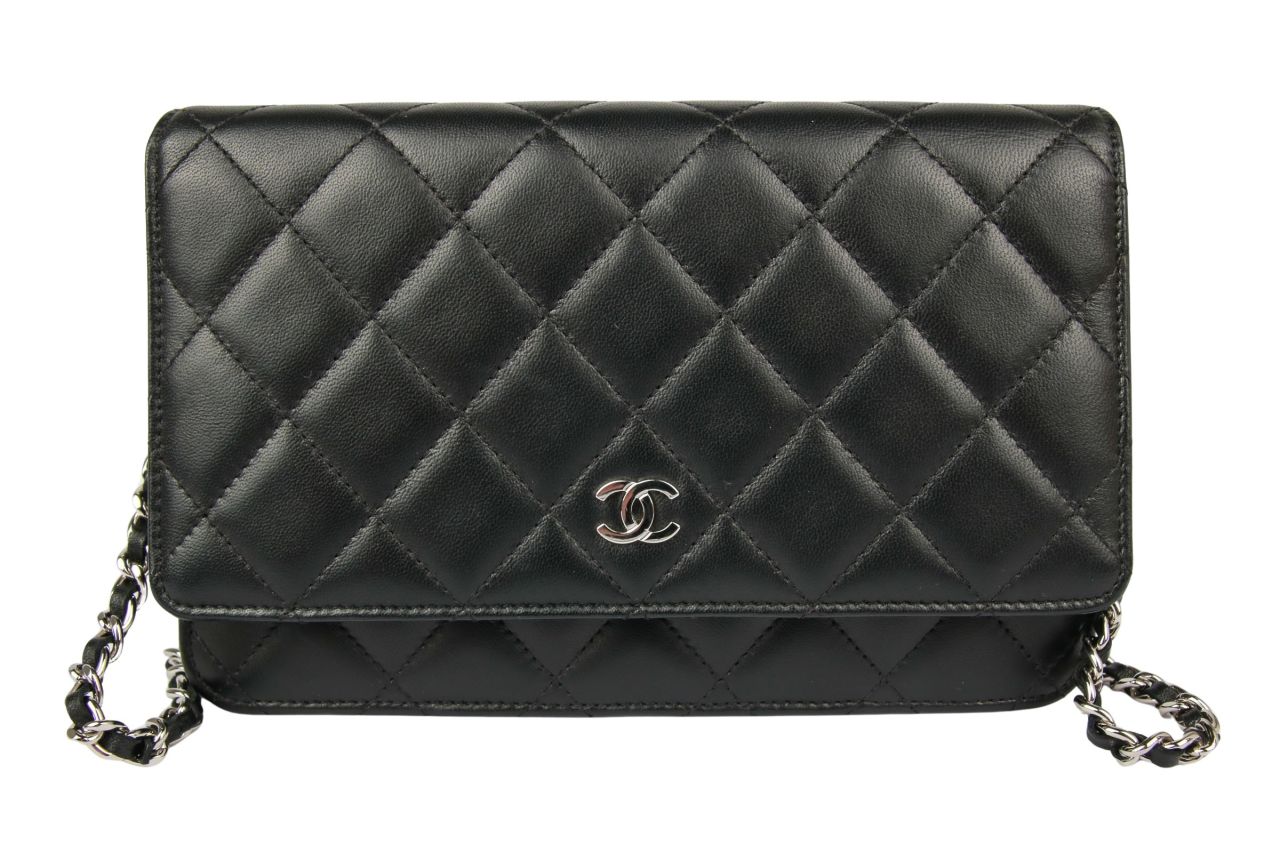 Chanel Wallet on Chain Lammleder Schwarz