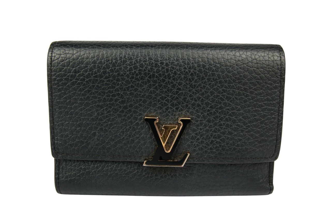 Louis Vuitton Capucines Portemonnaie Schwarz