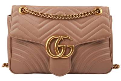 Gucci Marmont GG Medium Leder Nude Luxussachen