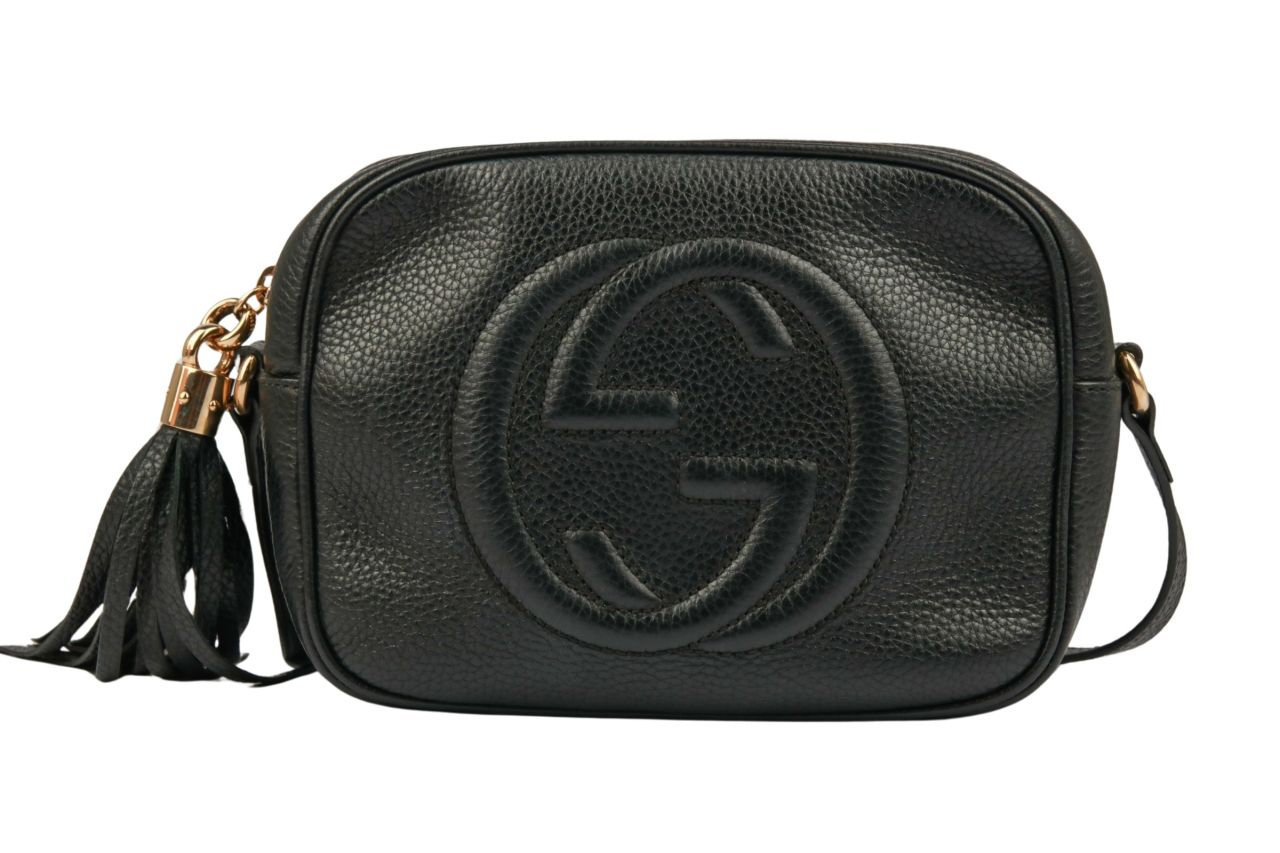 Gucci Soho Disco Bag Schwarz Leder Luxussachen