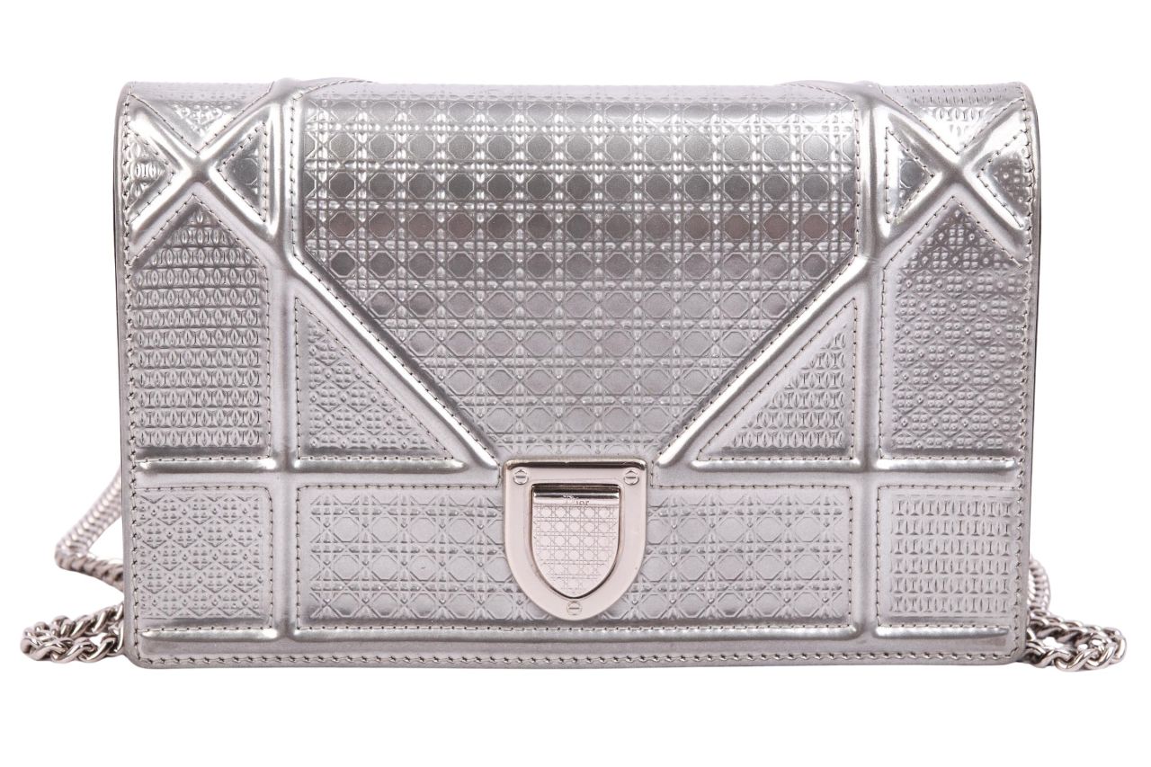 Dior Diorama Crossbody Tasche Silber Metallic