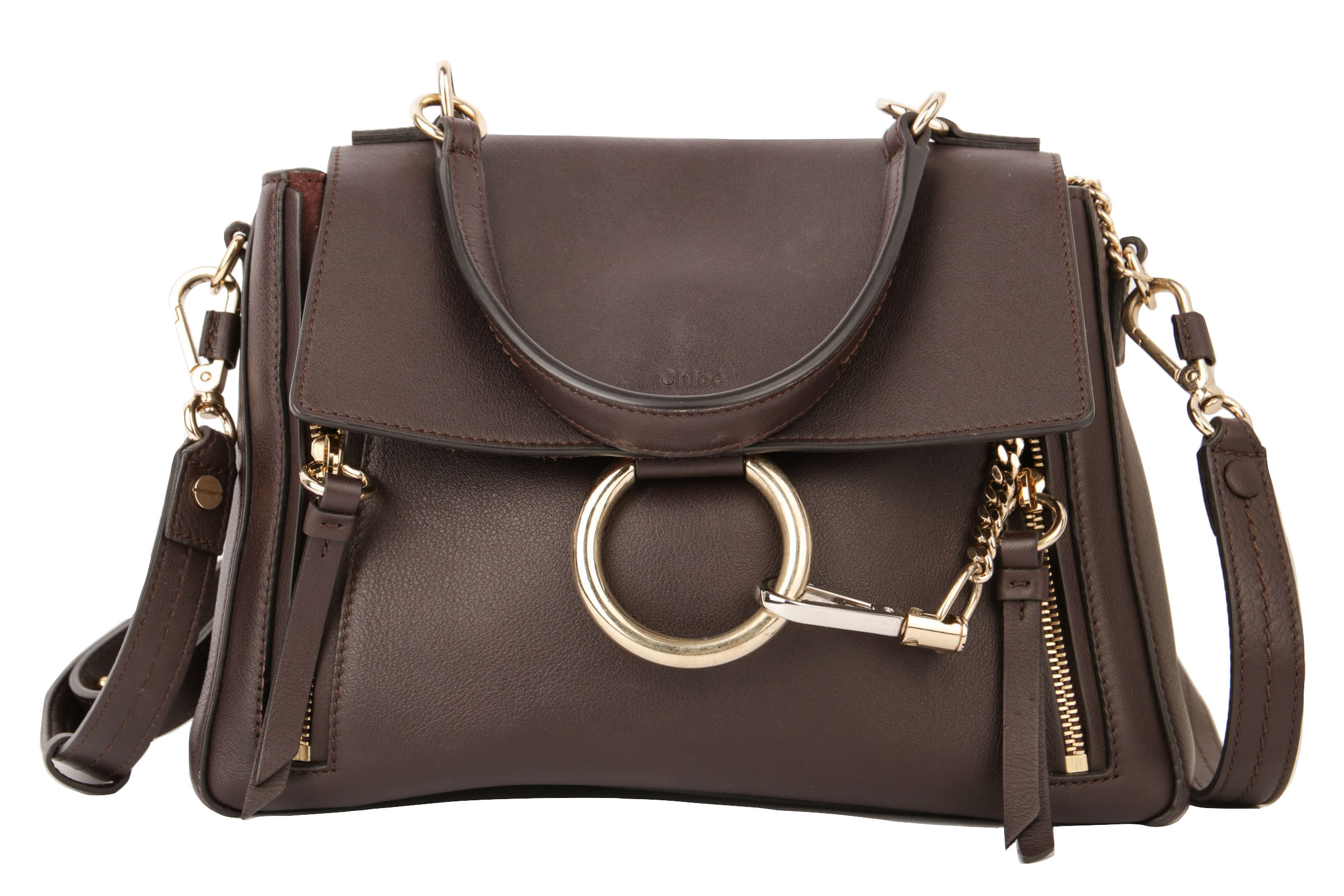 Chloe Faye Crossbody Bag Brown Luxussachen Com