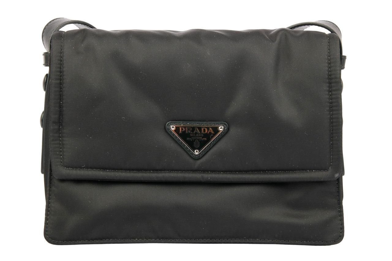 Prada Nylon Crossbody Bag Schwarz