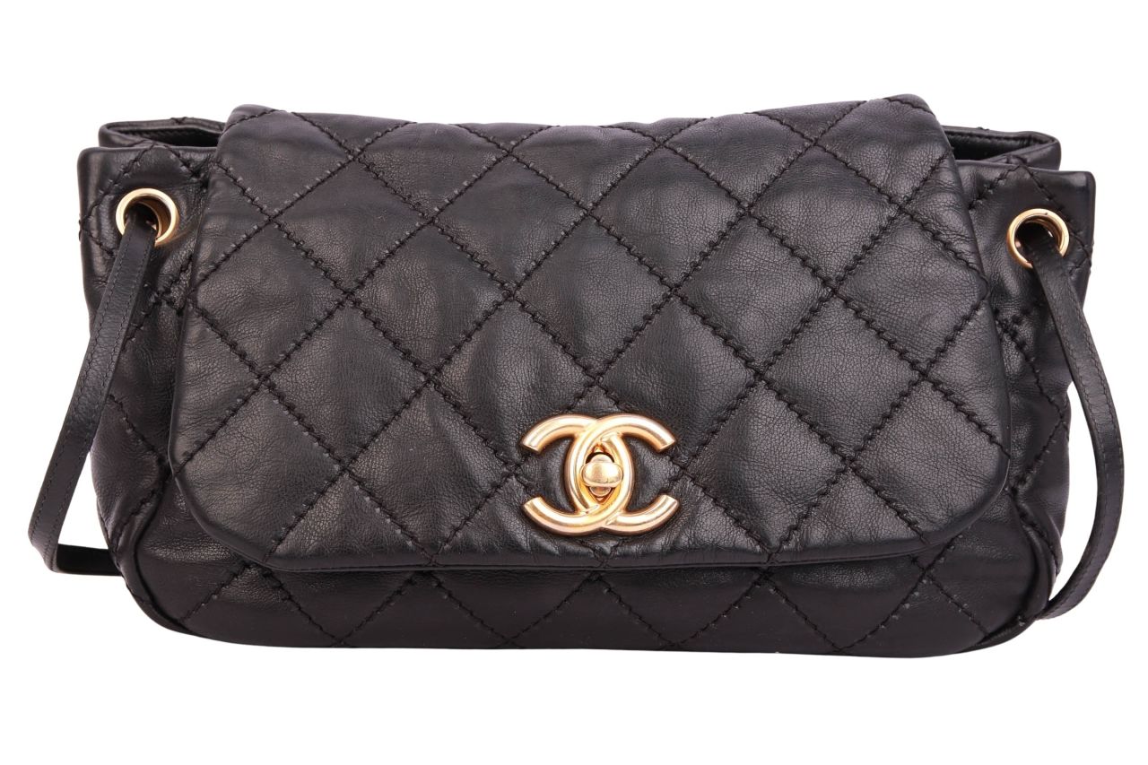 Chanel Vintage Single Flap Schwarz