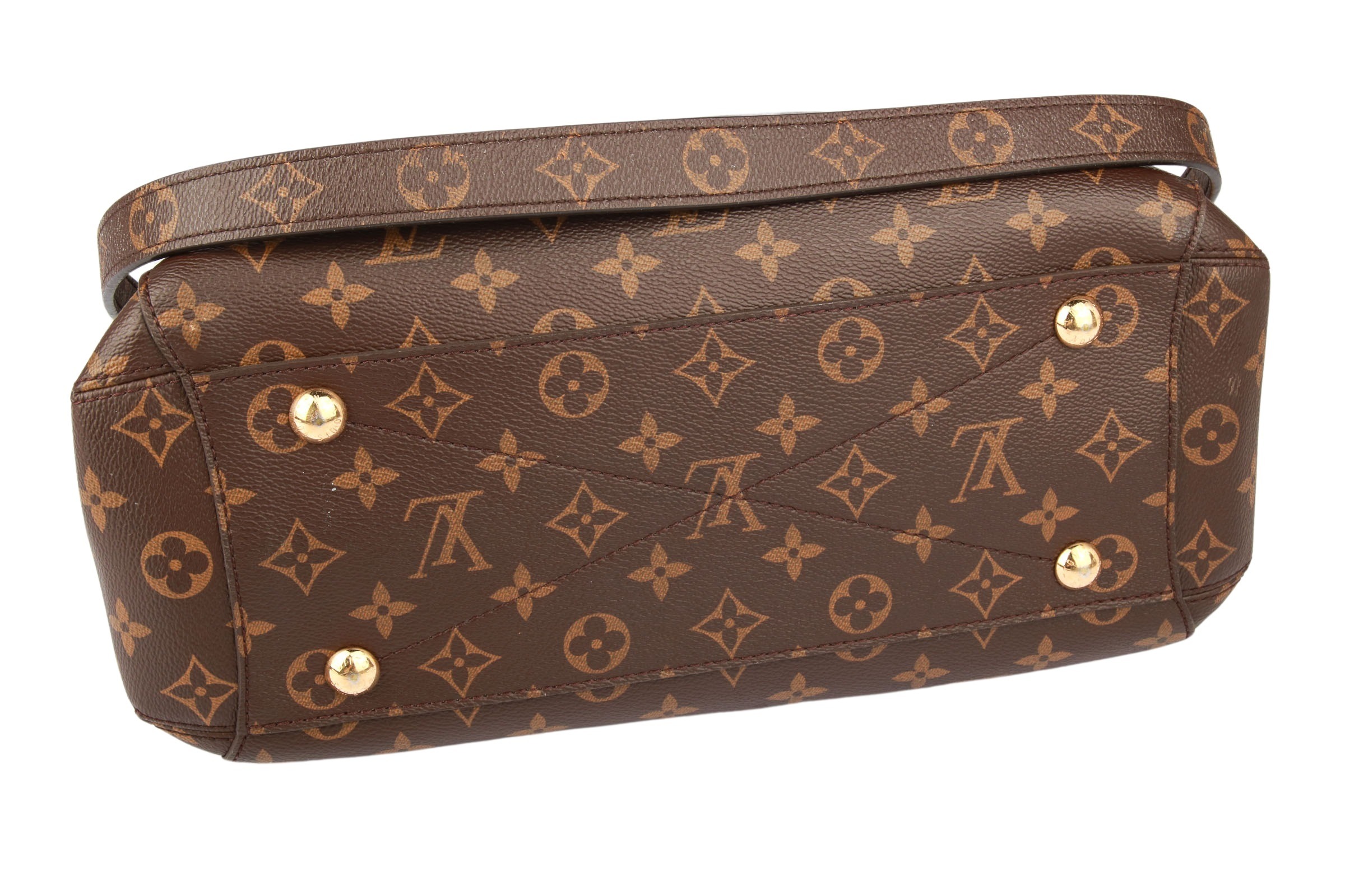 Louis Vuitton Montaigne mm Monogram Canvas Shoulder Bag Brown