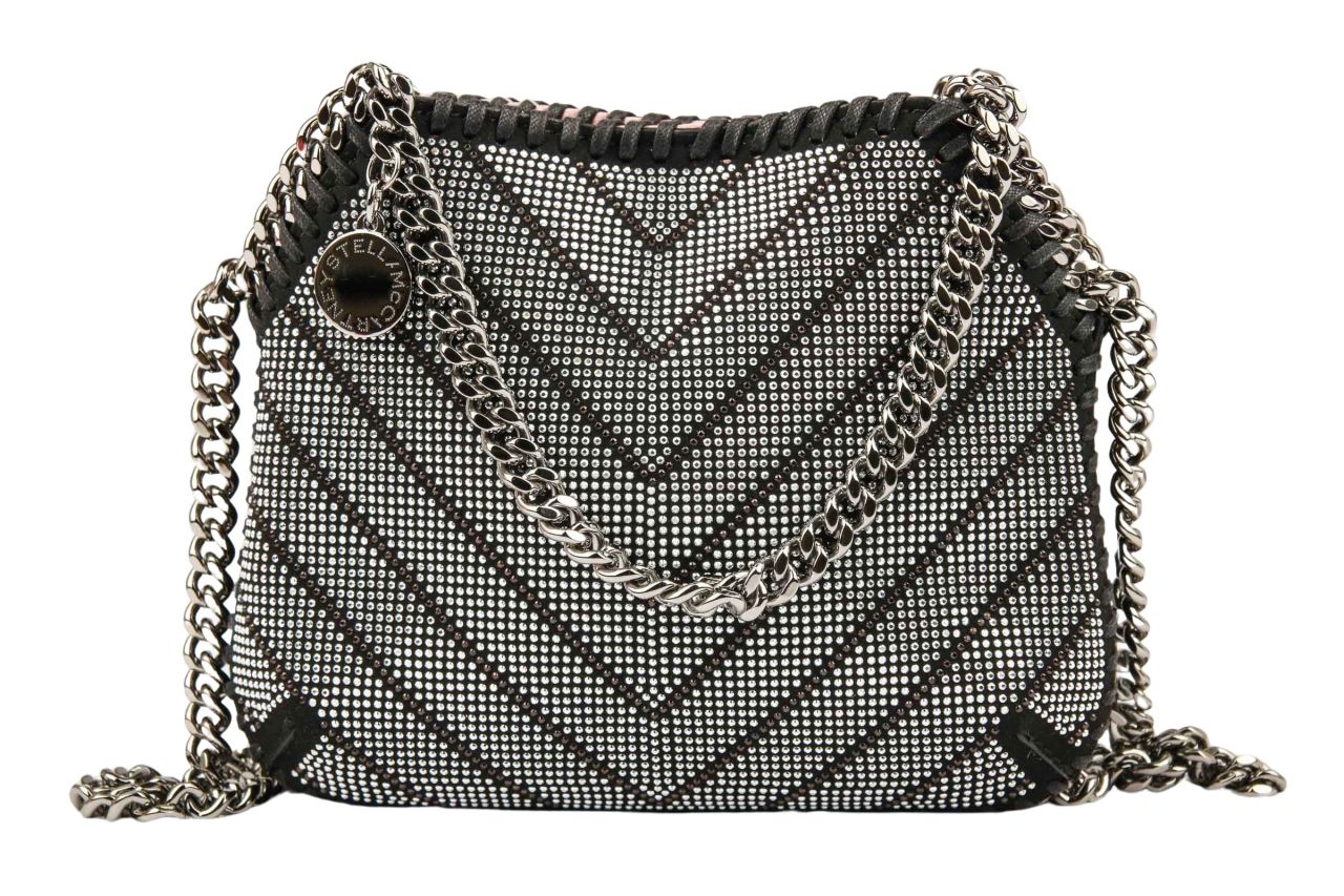 Stella McCartney Mini Falabella Strass Schwarz