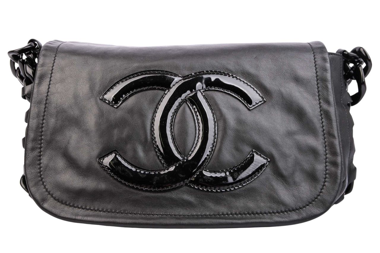 Chanel CC Shoulder Bag Leder Schwarz