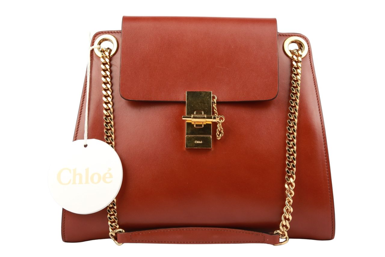 Chloé Anme Medium Shoulder Bag Sepia Braun