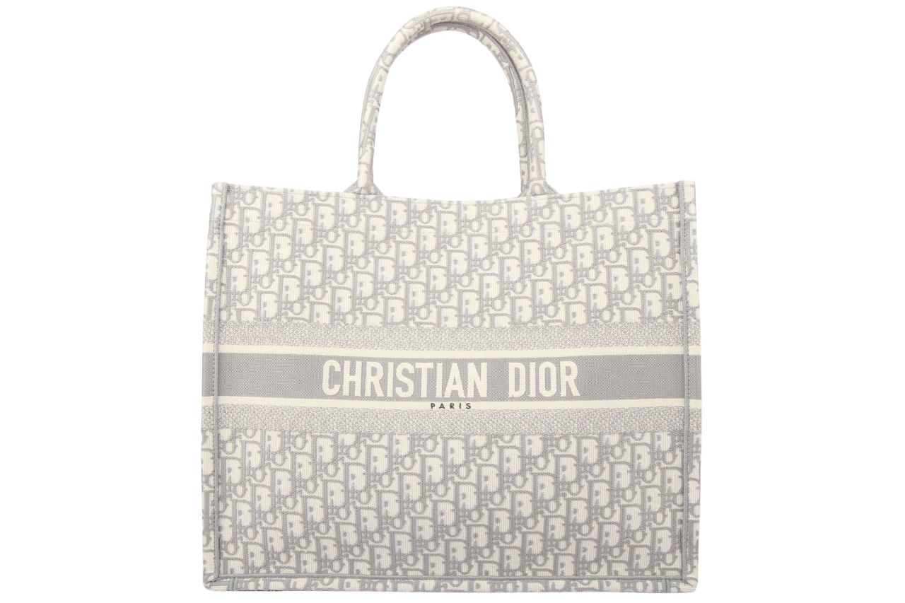 Dior Book Tote Oblique Grau