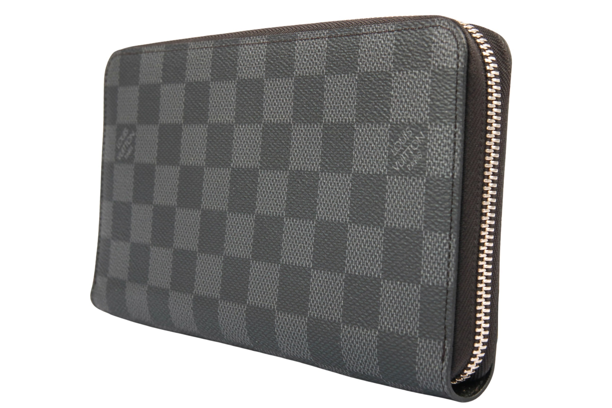 Authentic Louis Vuitton Damier Graphite Zippy Organizer Wallet