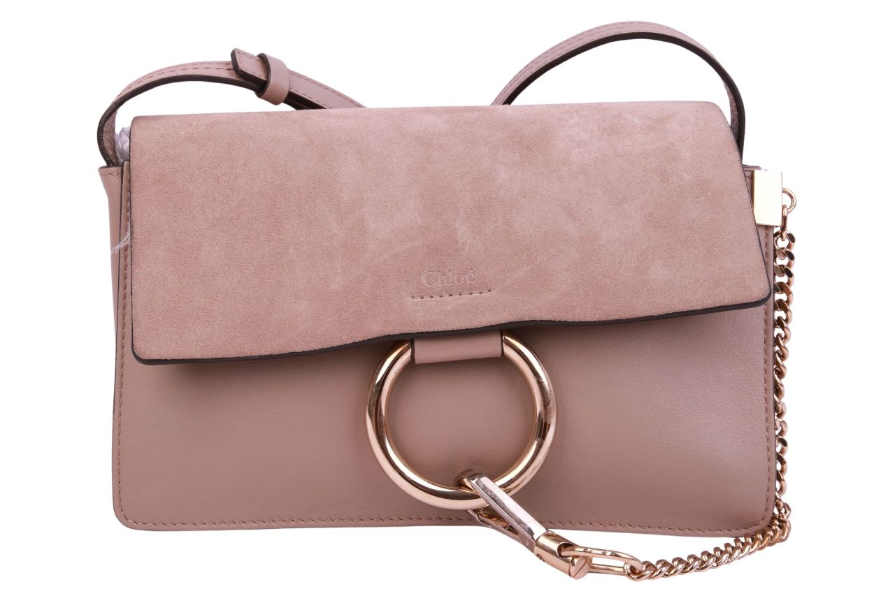 Chloé Faye Small Crossbody Bag Grau