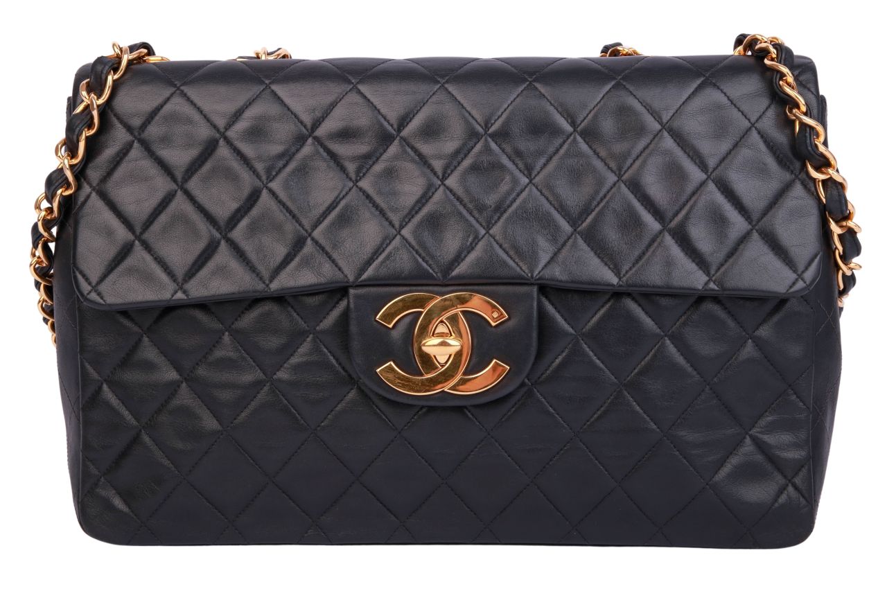 Chanel Single Flap Bag Maxi Schwarz