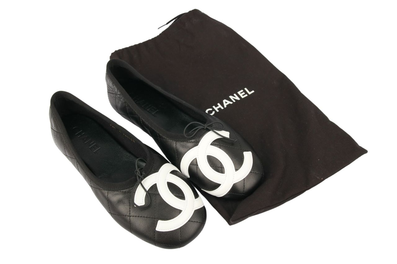 Chanel Ballerina Gr. 37 Schwarz