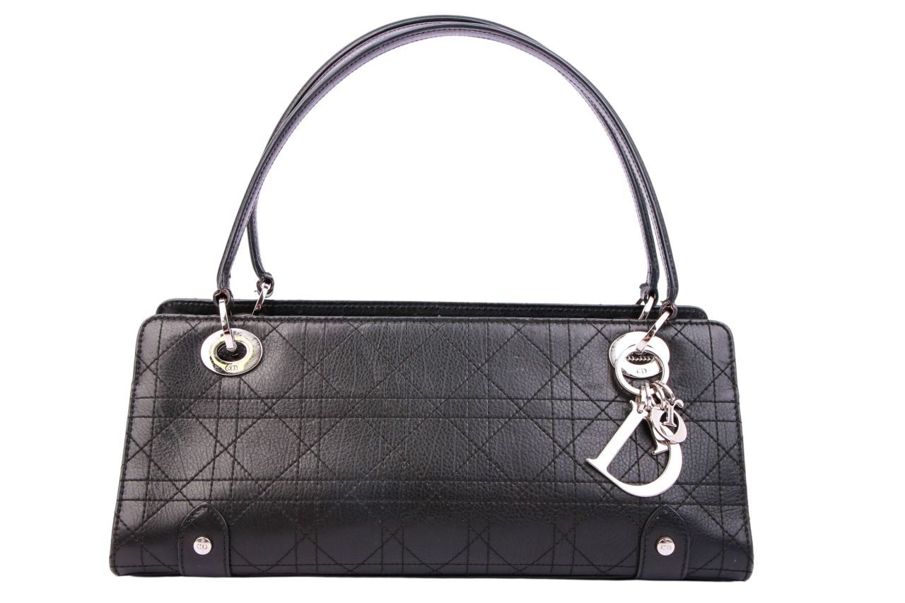 Dior East West Schultertasche Schwarz