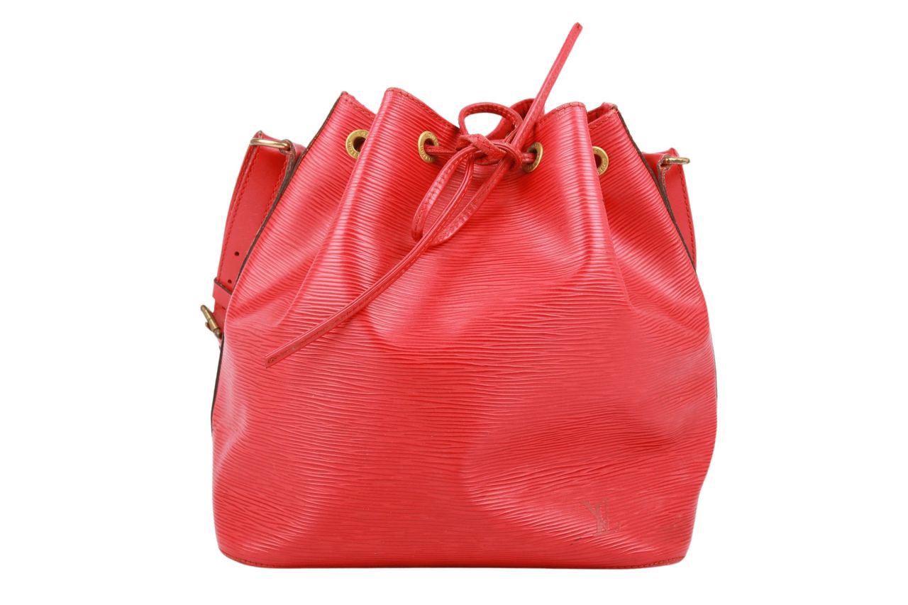 Louis Vuitton Sac Noé Petit Epi Leder Rot