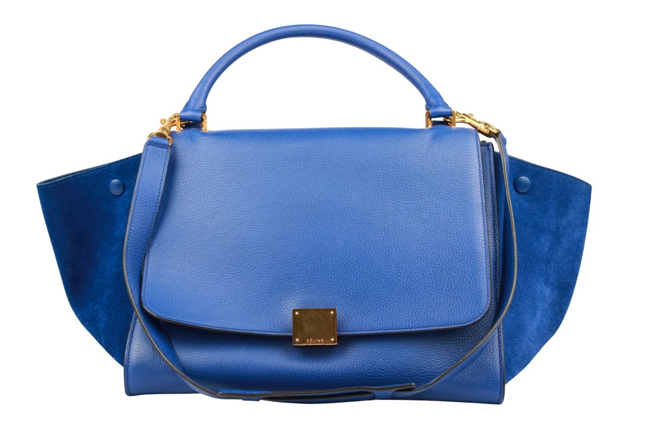 Céline Trapeze Bag Blau