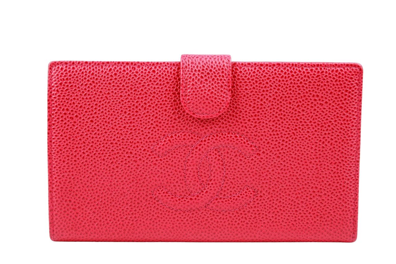 Chanel Portemonnaie Kaviar-Leder Pink