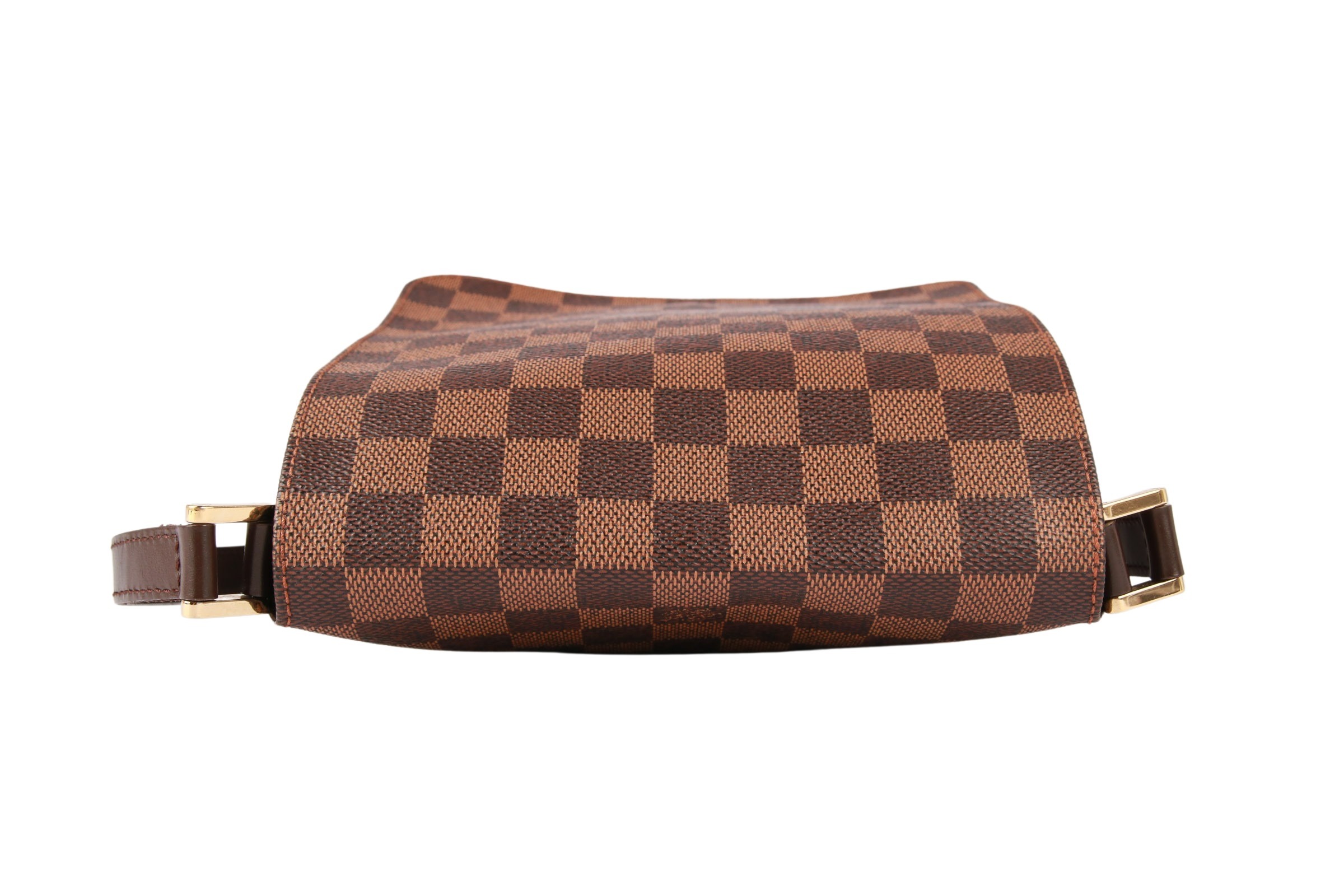 LOUIS VUITTON Damier Ebene Musette Tango Long Strap Crossbody Bag