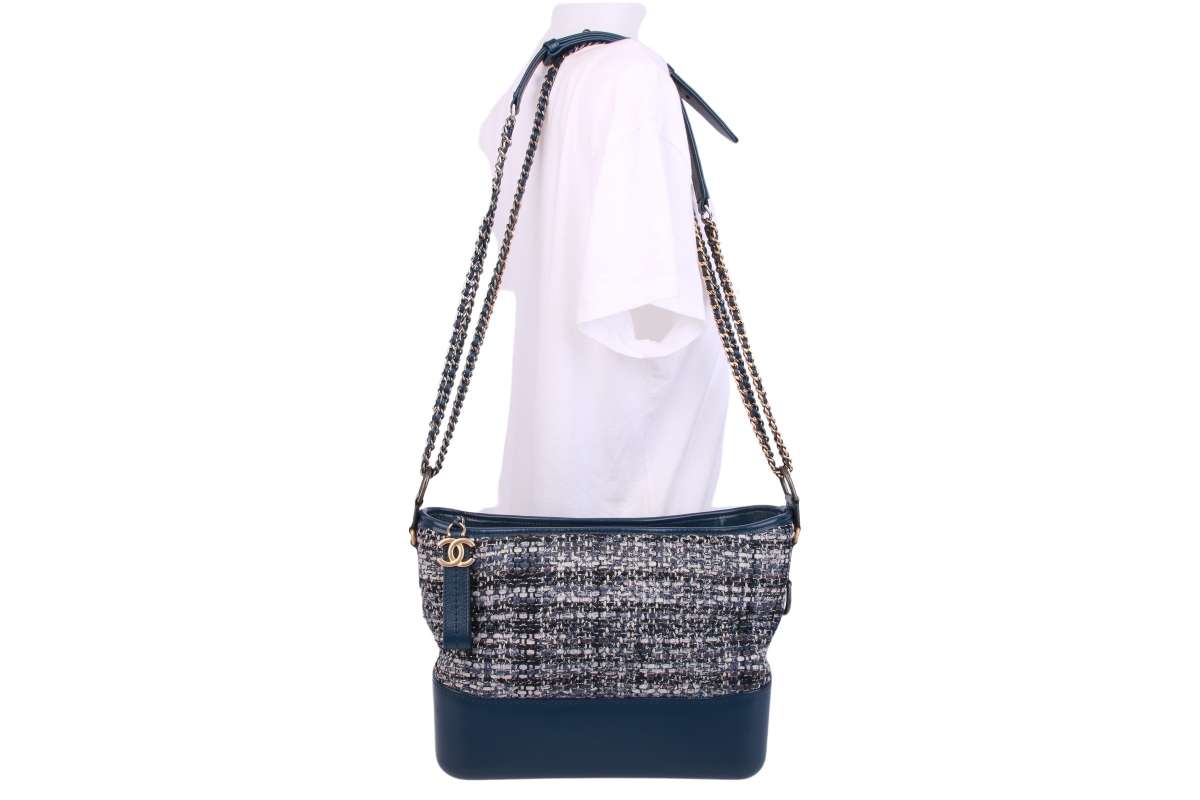 Chanel Gabrielle Tweed Navy Blue Luxussachen