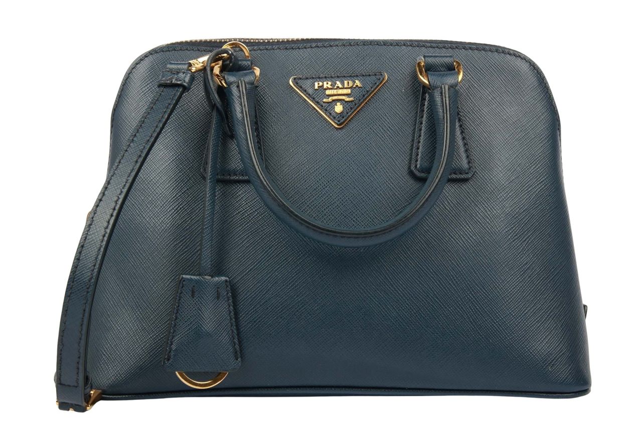 Prada Promenade Saffiano Bag Small Blau