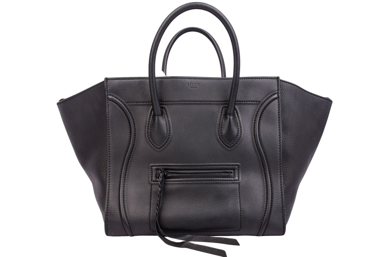 Céline Luggage Small Leder Schwarz