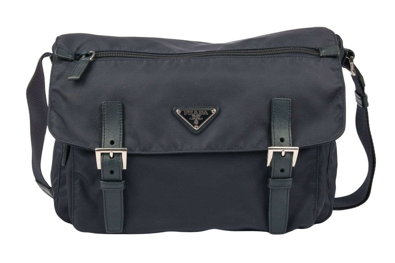 Prada Nylon Messenger Bag Dunkelblau