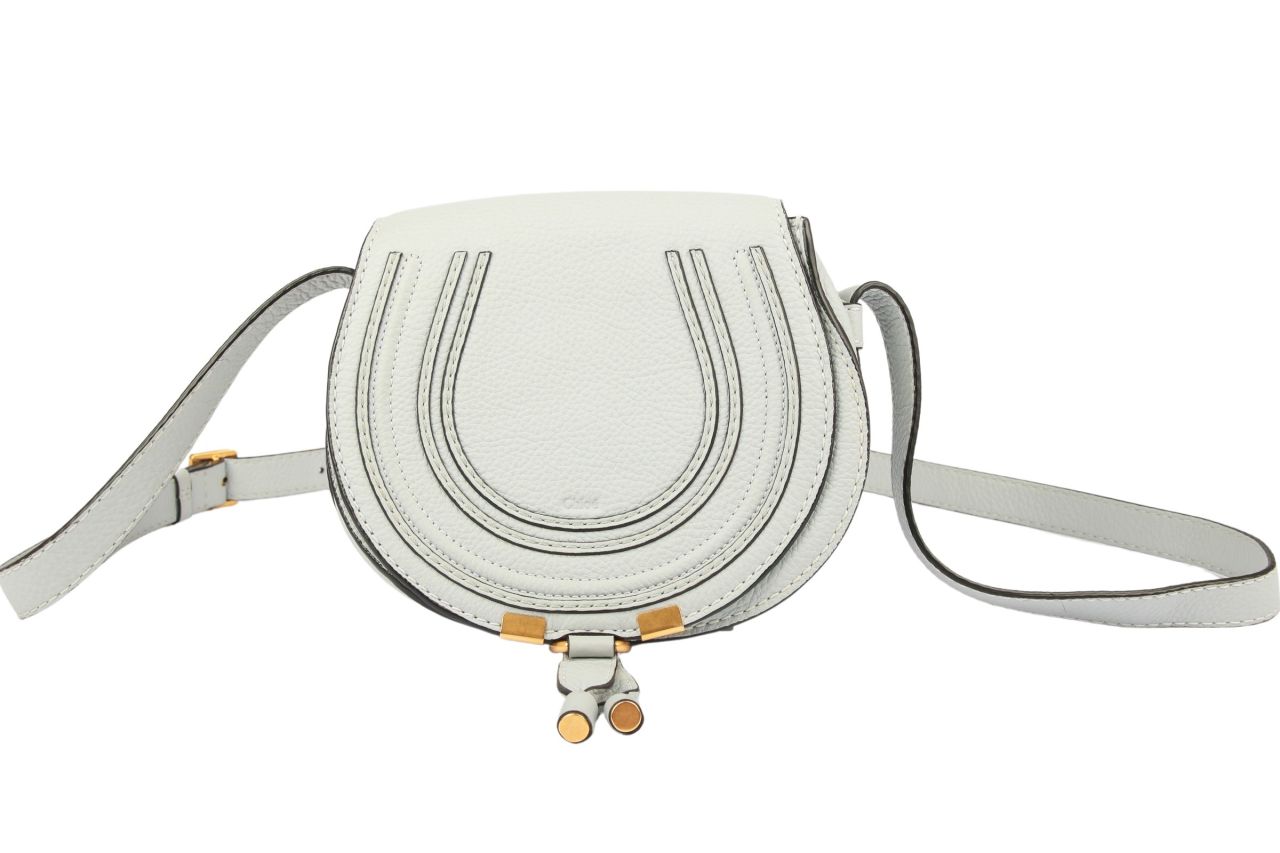 Chloé Marcie Mini Crossbody Bag Hellblau