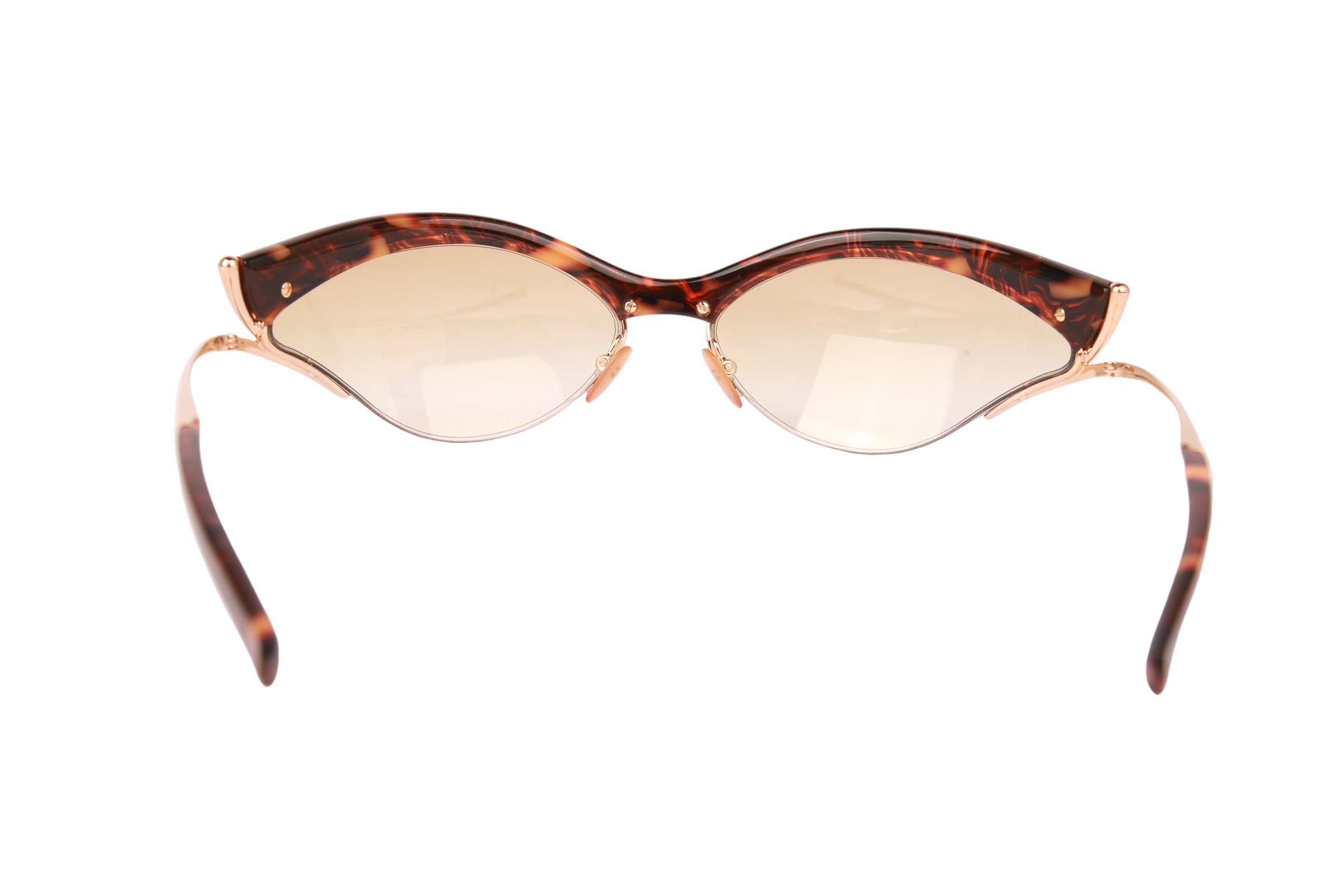Louis Vuitton Sunglasses Cat Eye M92407 Brown Gold