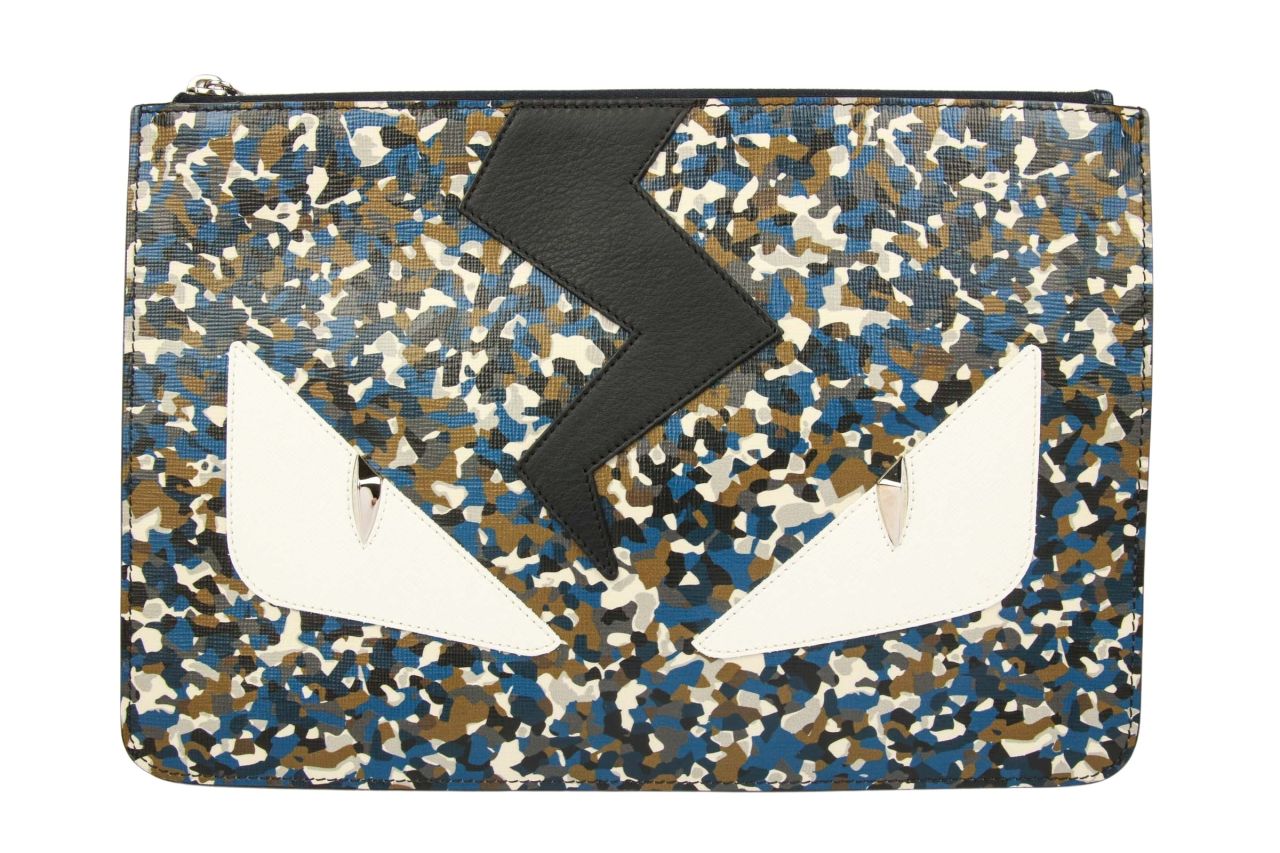 Fendi Monster Clutch Camouflage