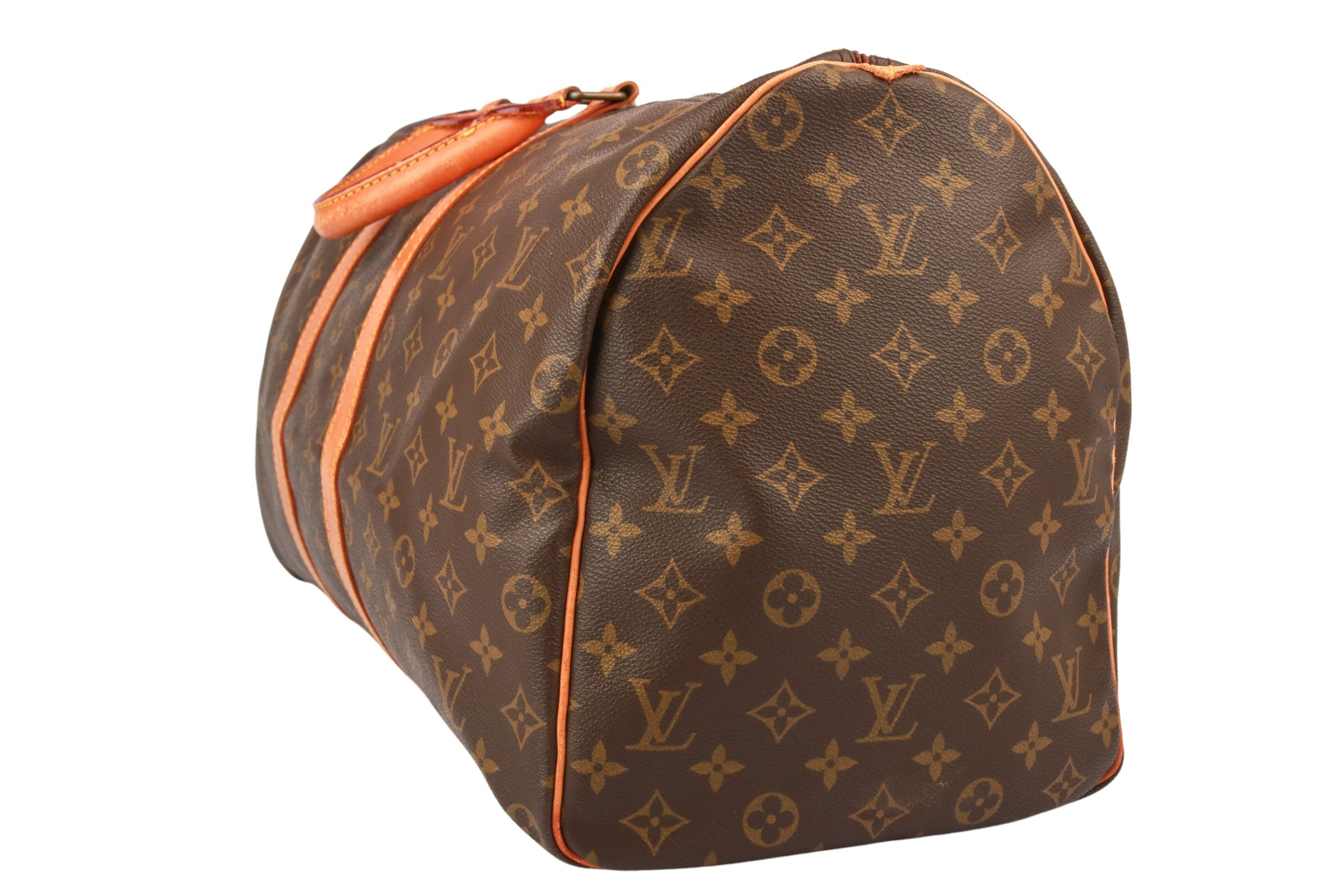 Louis Vuitton Keepall 50 Monogram Canvas Travel Bag Red