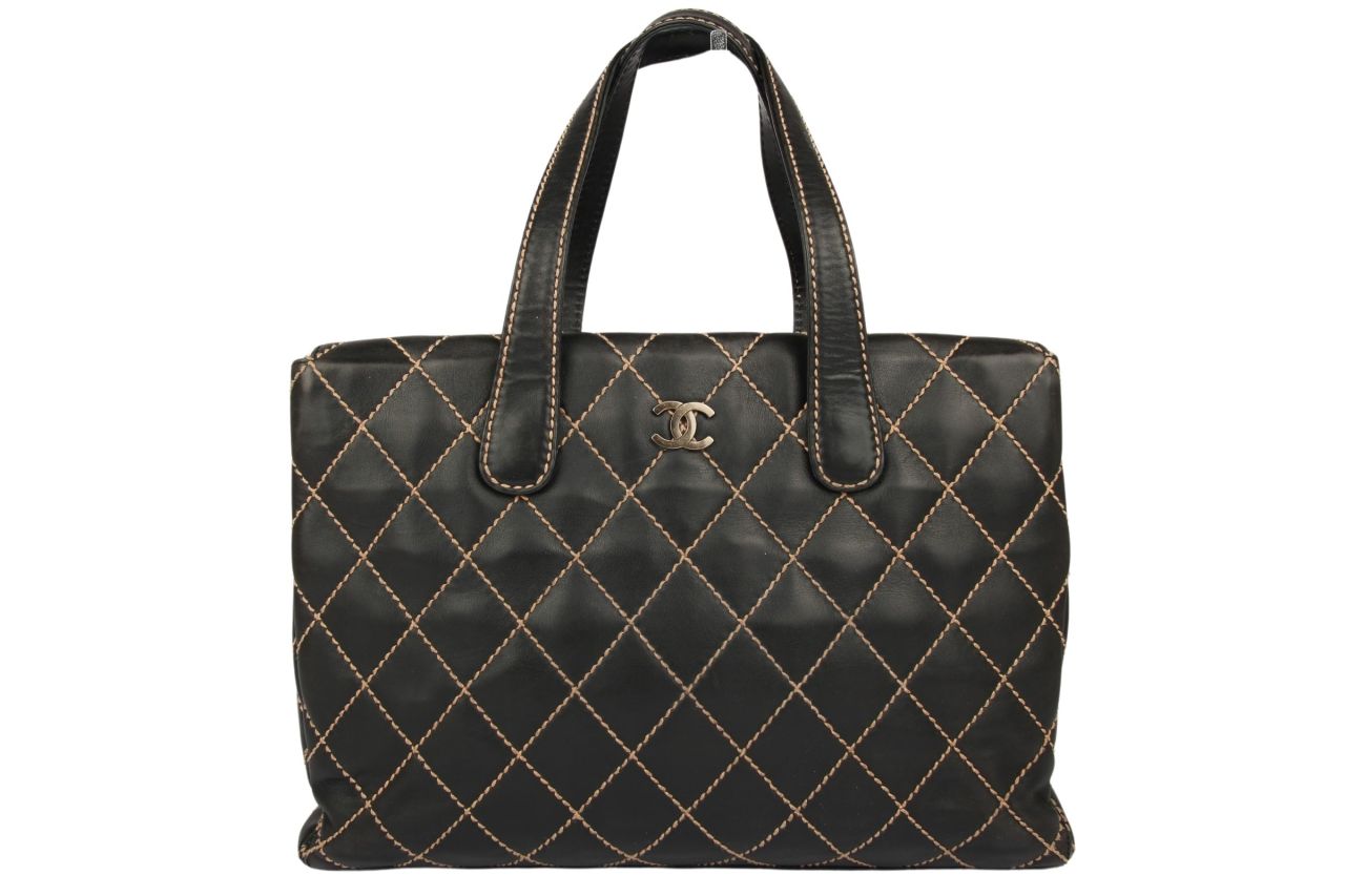 Chanel Shopper Leder Schwarz