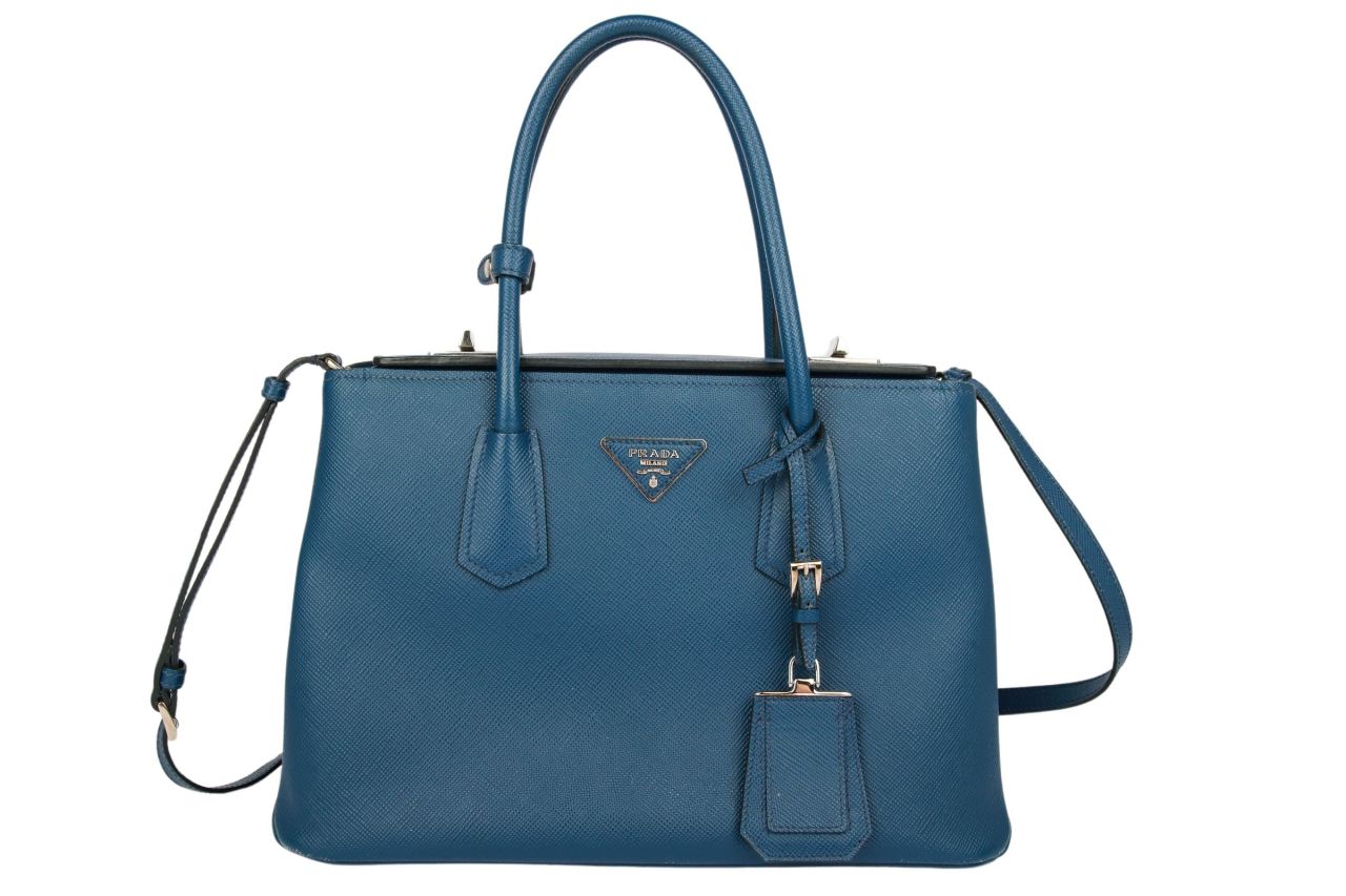 Prada Saffiano Leder Tasche Blau