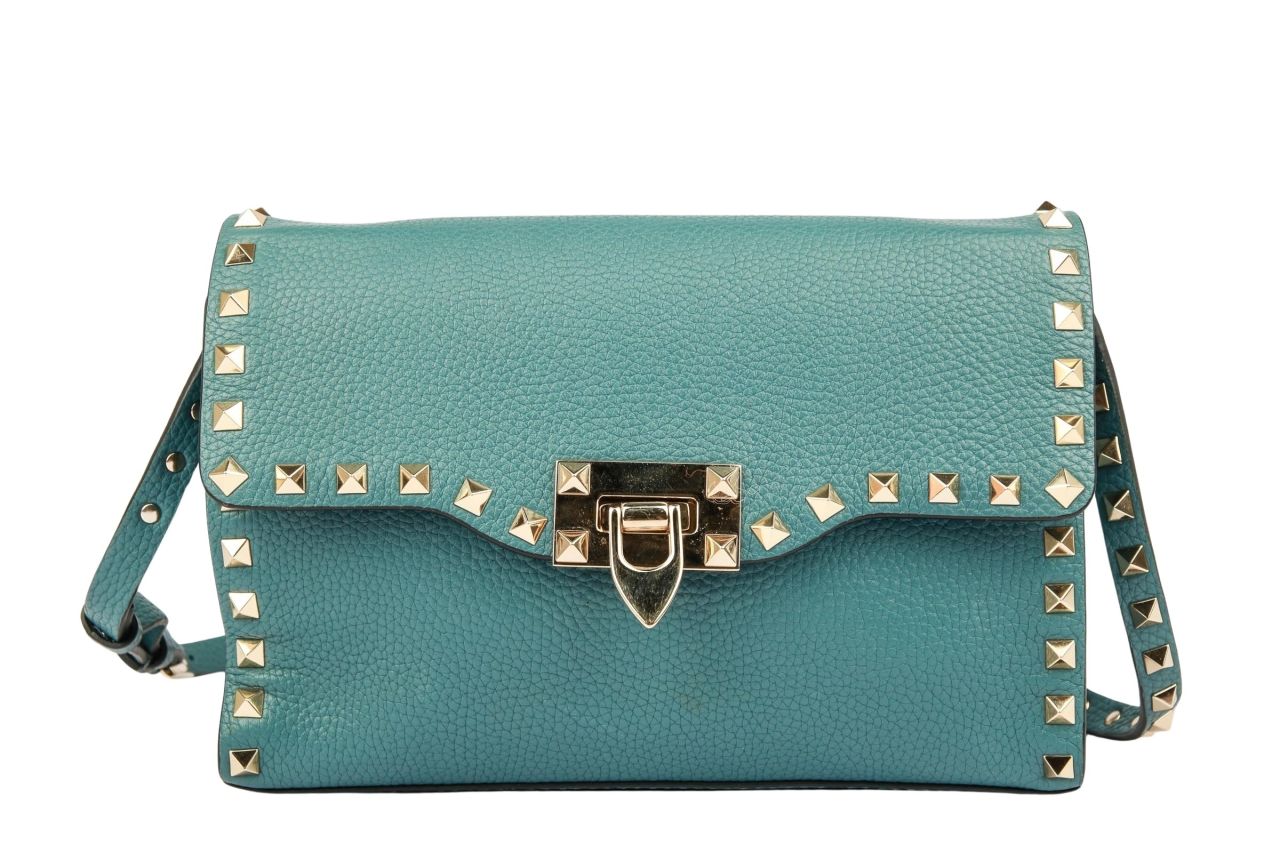 Valentino Garavani Rockstud Crossbody Bag Blau