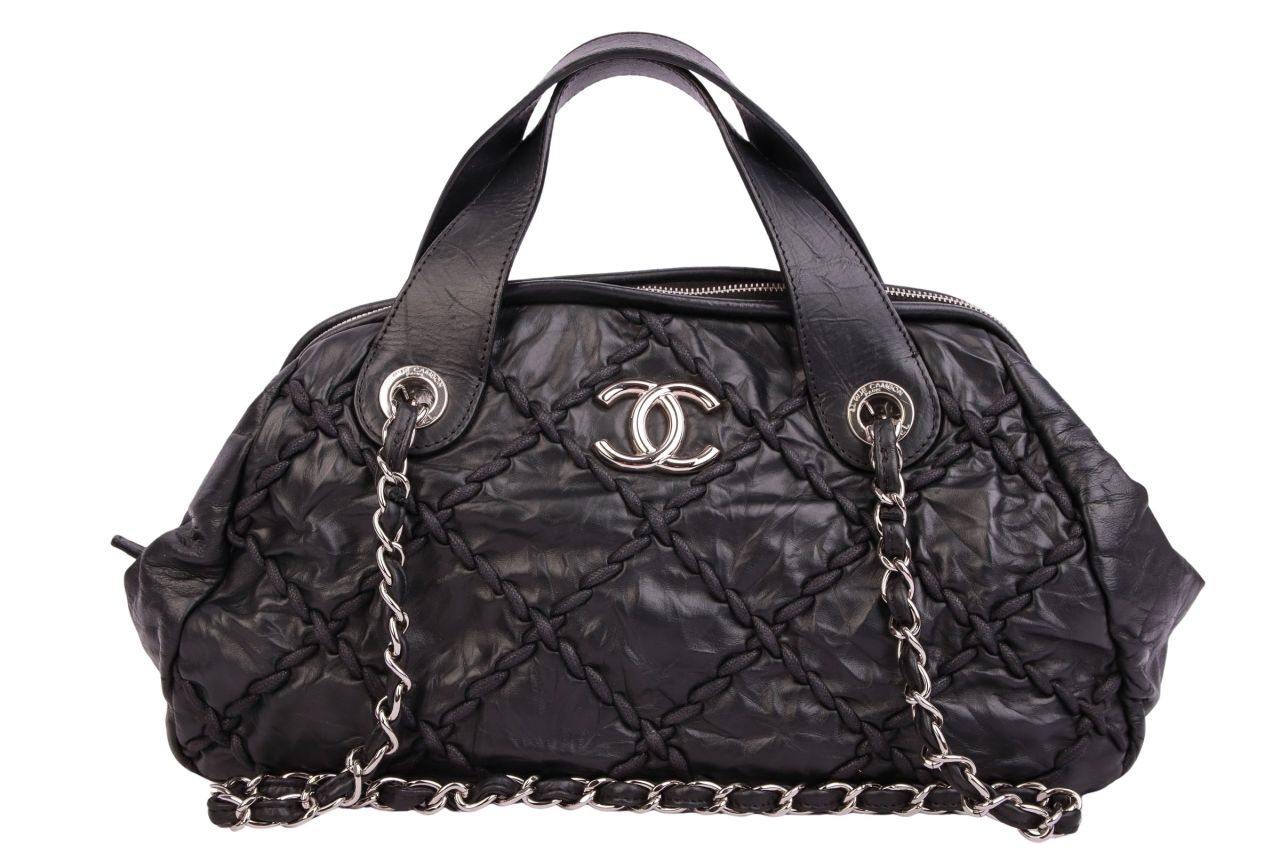 Chanel In the Mix Stitch Calt Leder Schwarz