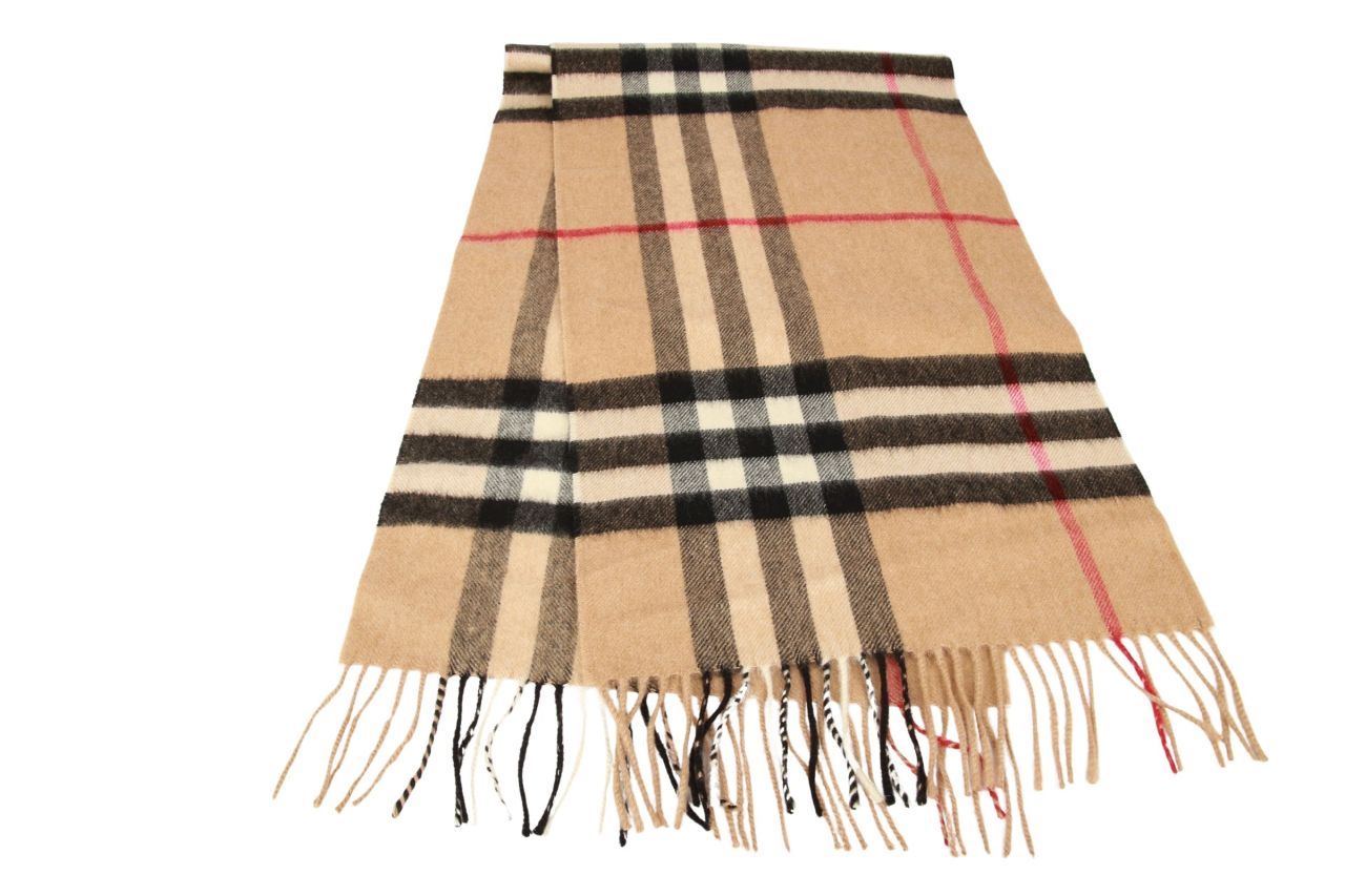 Burberry Schal Check Kaschmir Braun