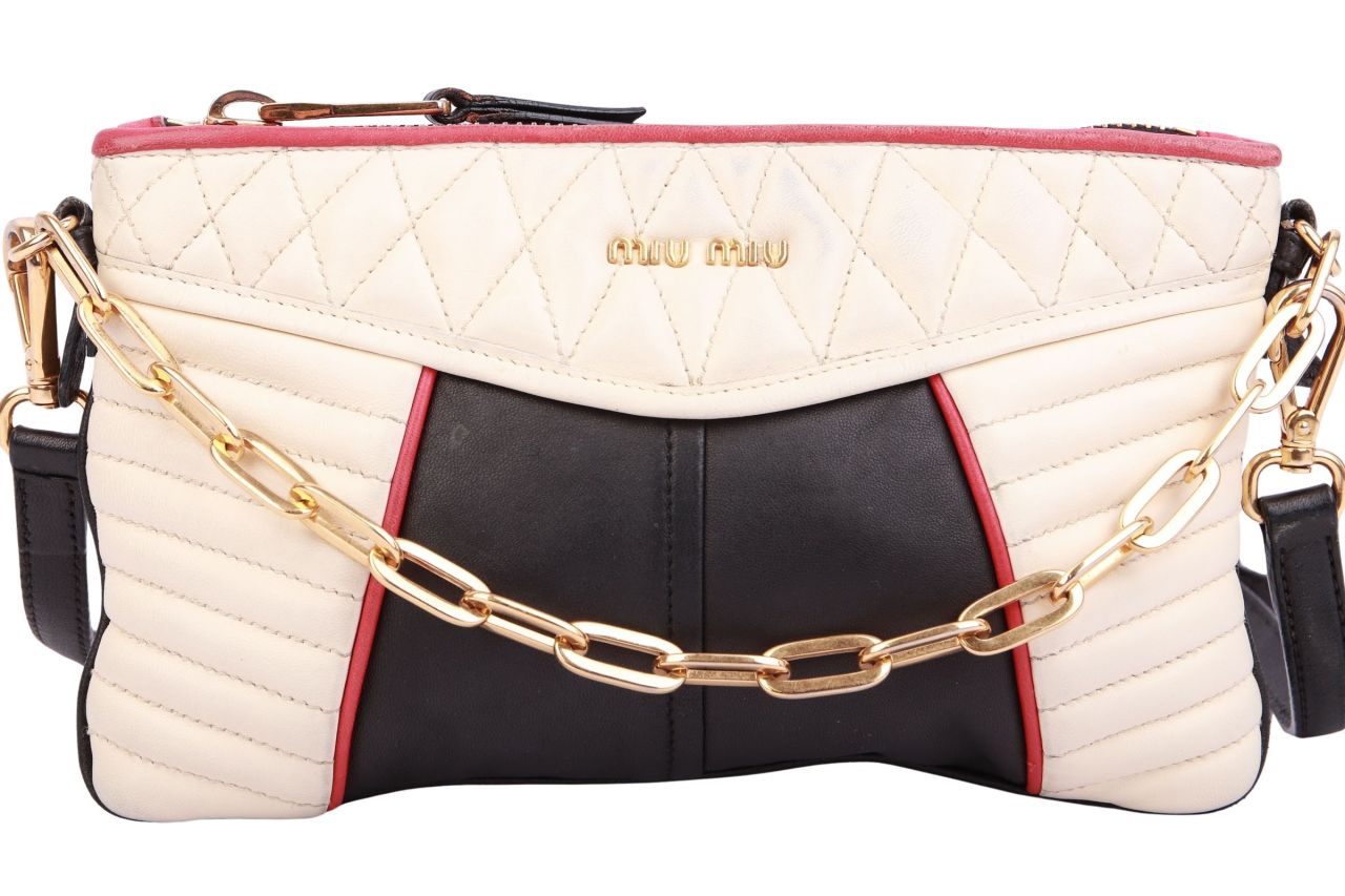 Miu Miu Biker Clutch Inkl. Schulterriemen Tricolor