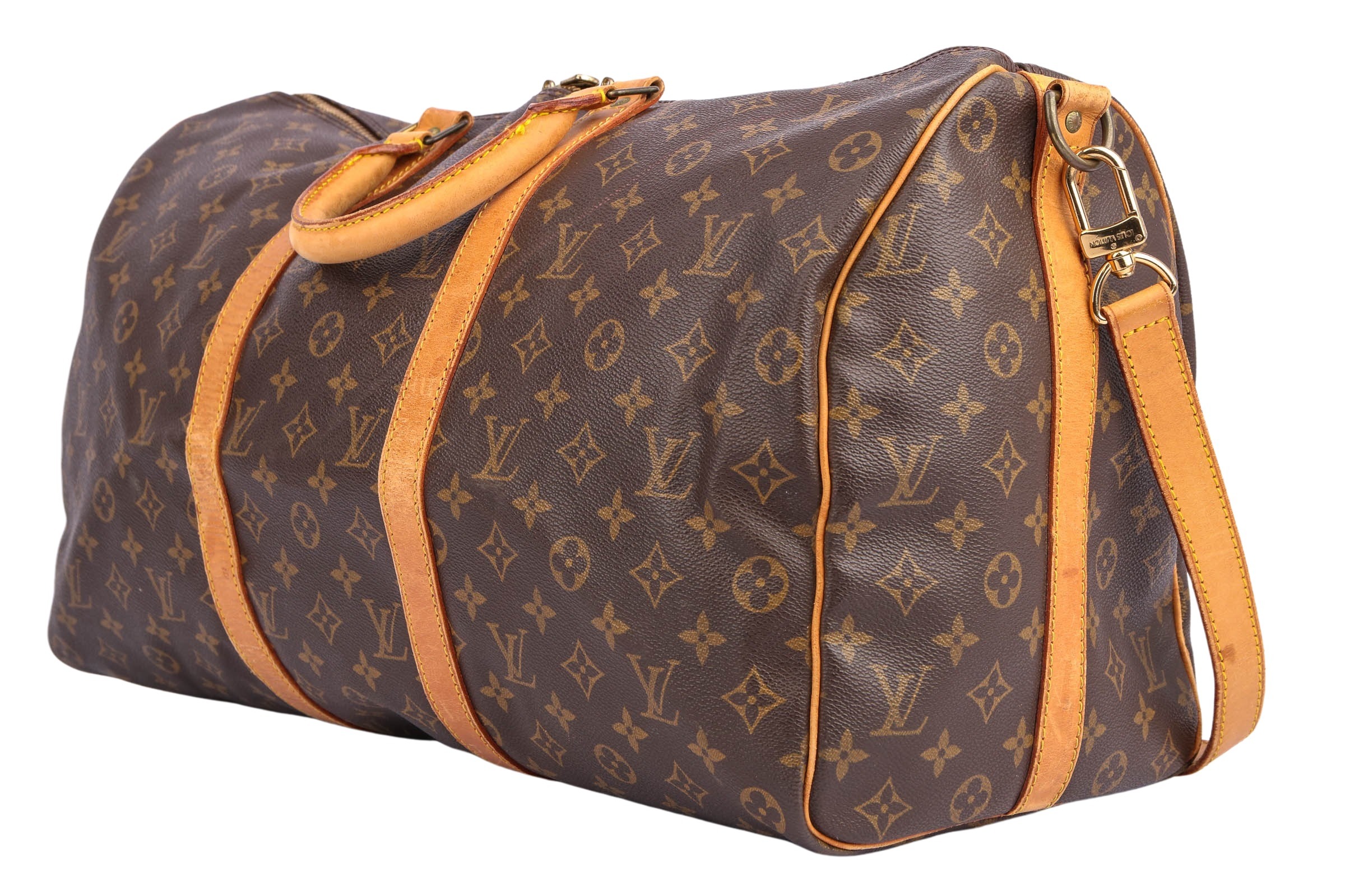 BAG KEEPALL 55 CM in Monogram canvas and natural leath…