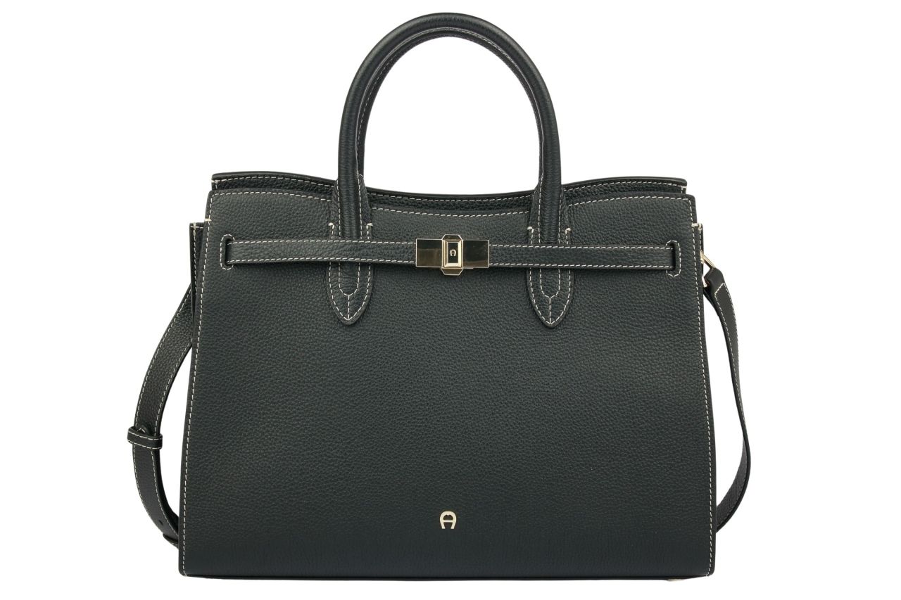 Aigner Farah L Handtasche Schwarz Leder