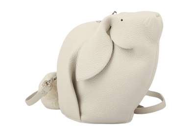 Loewe Mini Bunny Bag in Classic Calfskin in White Luxussachen