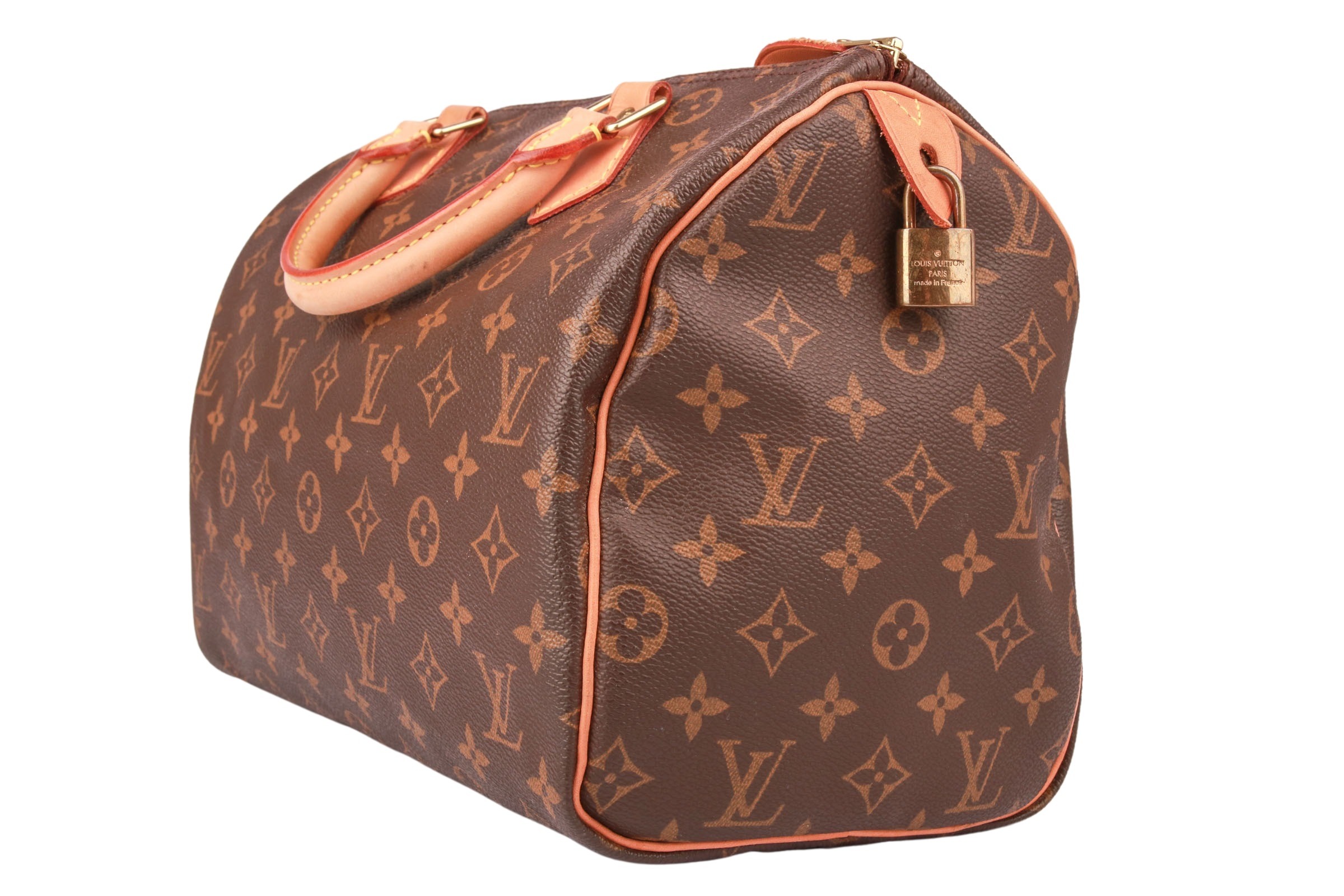 Louis Vuitton Monogram Hand Painted Speedy Bag 30 Brown