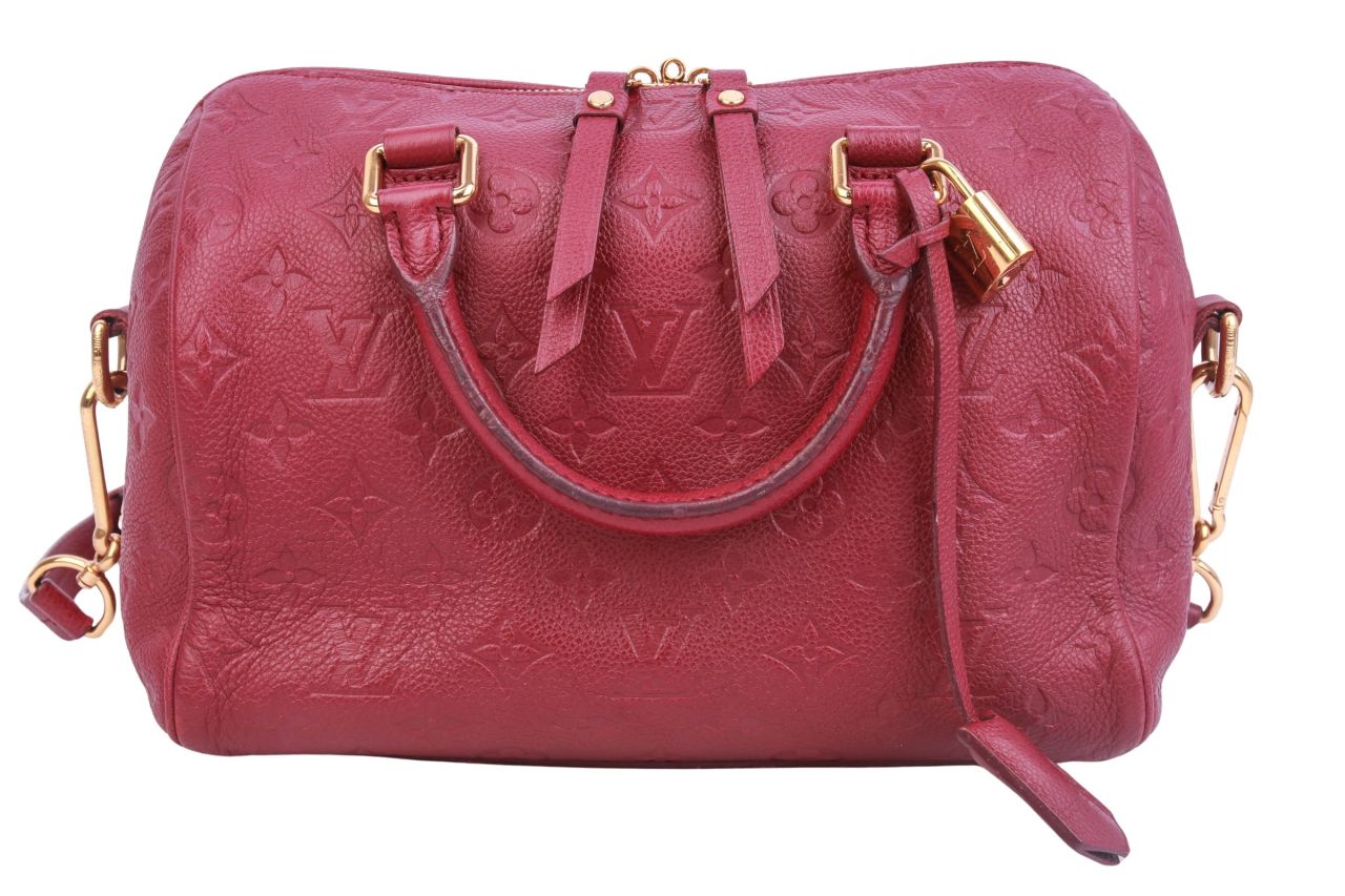 Louis Vuitton Speedy 25 Bandoulière Monogram Empreinte Bordeaux