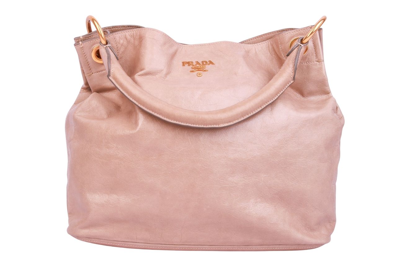 Prada Schultertasche Beige