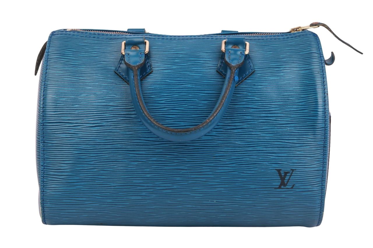 Louis Vuitton Speedy 25 Epi Leder Blau