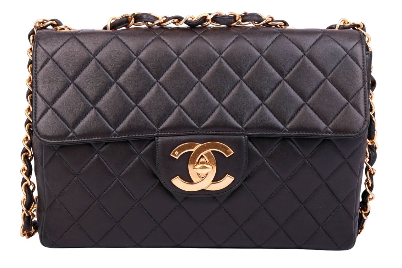 Chanel Flap Bag Jumbo Schwarz