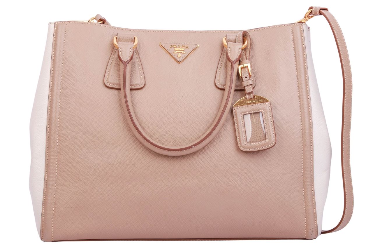 Prada Galleria Saffiano Leder Beige