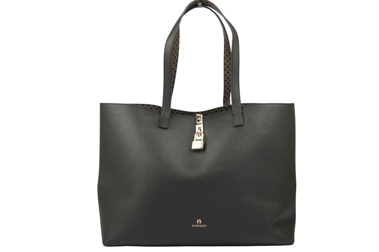 Aigner Leonie Shopper Leder Schwarz