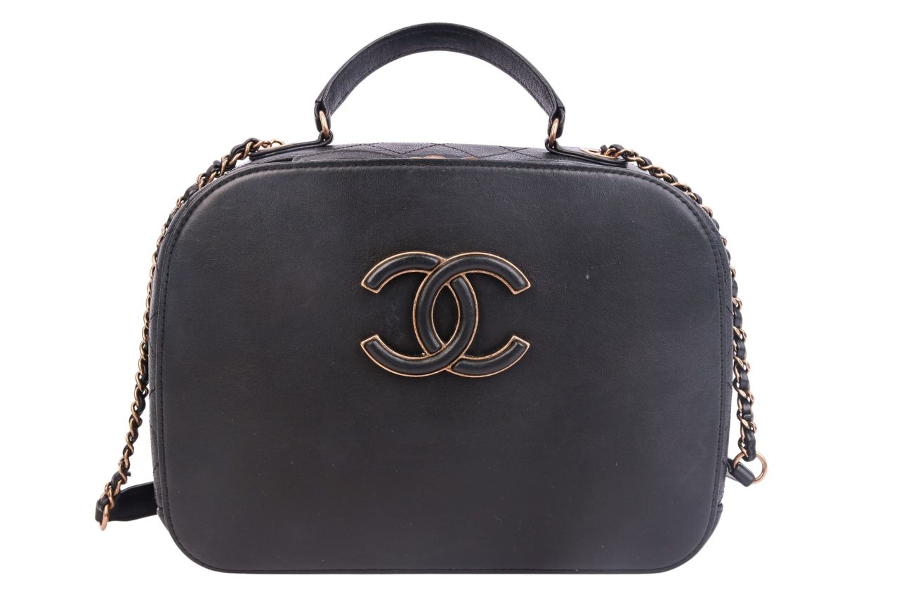 Chanel Vintage Vanity Bag Schwarz